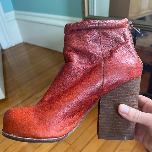 Red Leather Platform Booties Rumble Havana Last Jeffrey Campbell - Picture 8 of 11